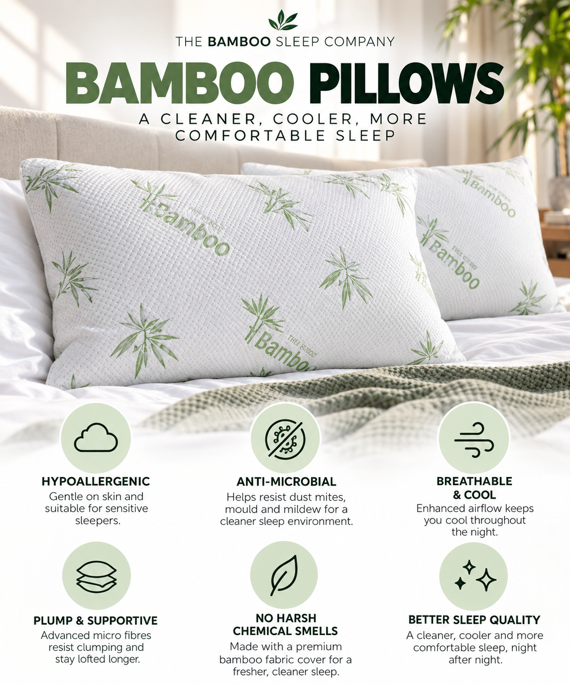 Bamboo Cloud Pillow 2-Pack